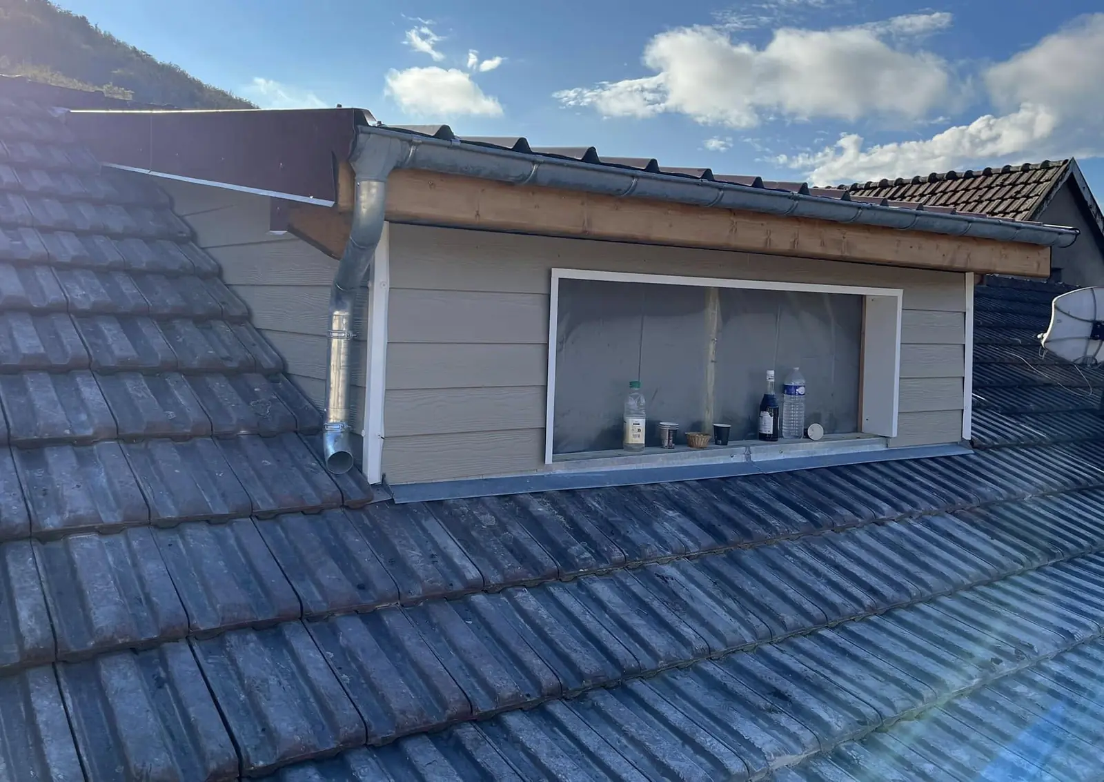 Création d'une lucarne rampante à Plancher-Bas