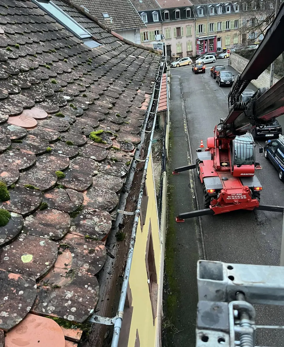 Nettoyage de gouttières, Remplacement de tuiles à Belfort